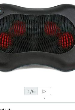 Heated Neck & Back Massager Pillow for Home & Car 