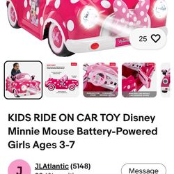 Battery operated mini mouse car