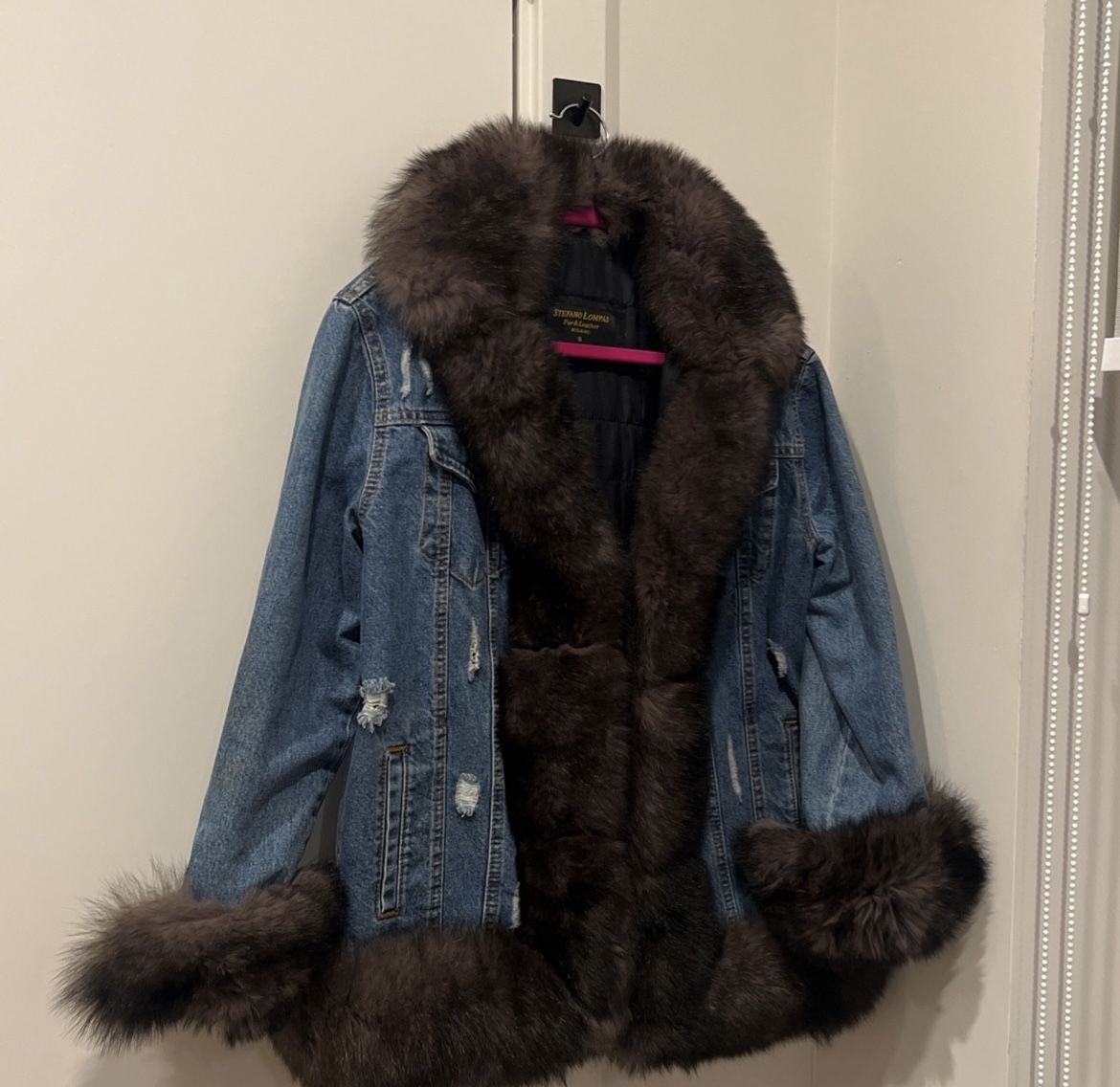 Denim Real Fur Jacket