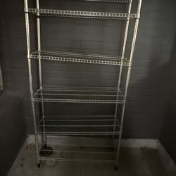 Metal shelving rack