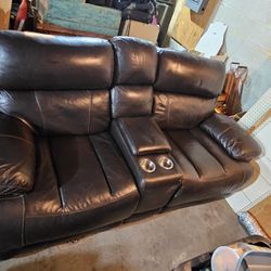 Electric Leather Couch
