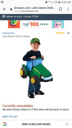 John Deere tractor costume