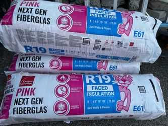 3 Bundles of New Insulation- R19, Faced. $50 per bundle