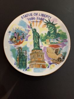 Statue of Liberty 1(contact info removed) Centennial 7.5" Plate Reutter Porzellan Vintage