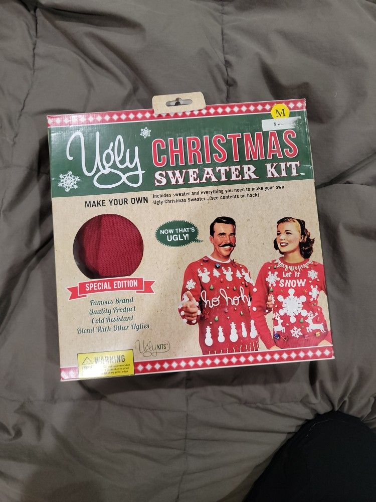 DIY Ugly Christmas Sweater Kit, NIB, Size Medium