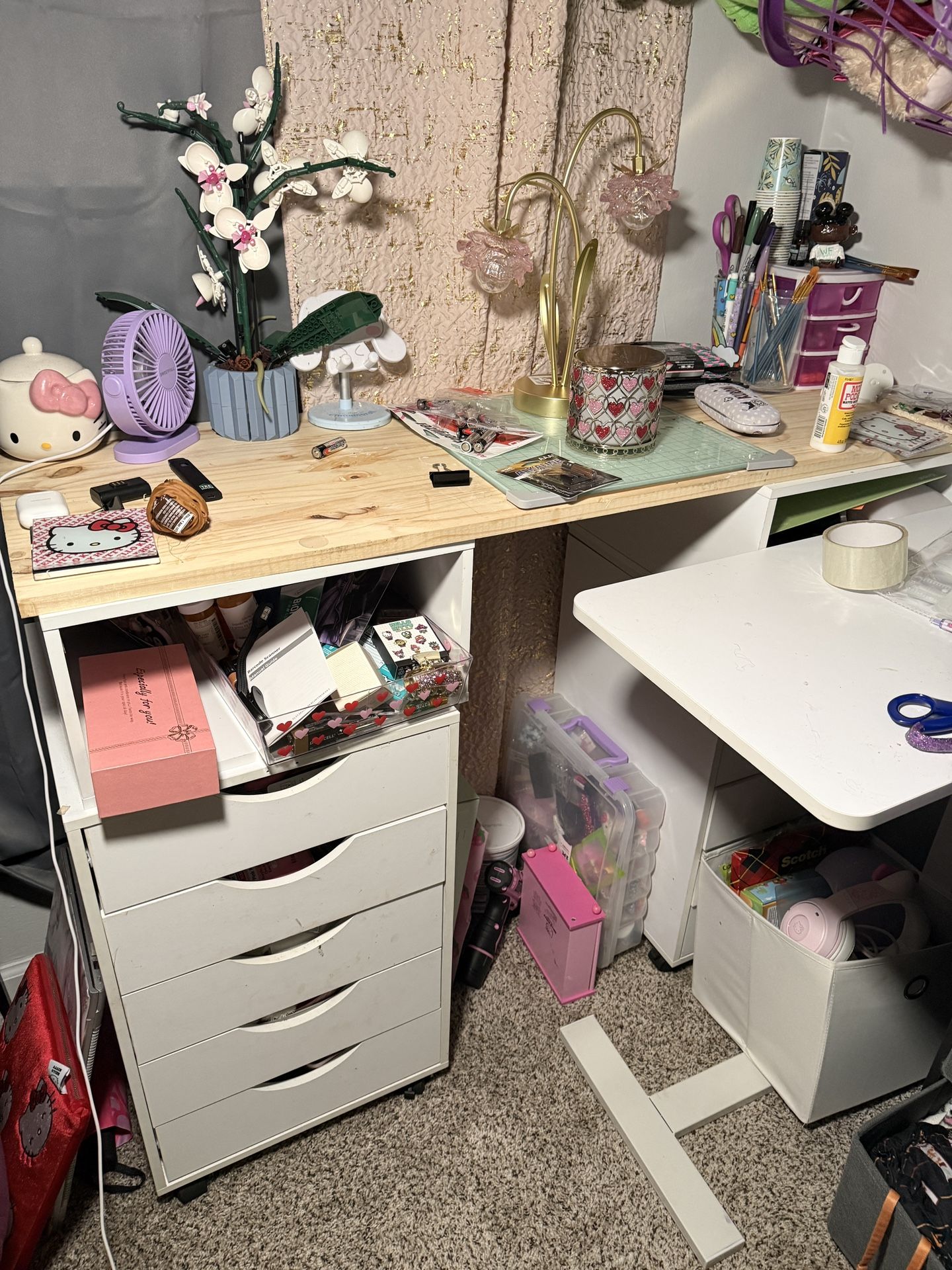 White Michaels Desk W/ Drawers