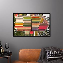 Large Framed Wall Art – Dutch Tulips (Modern Color Block Print)
