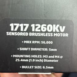 Castle 17 Series 1717 Sensored 8s 1260kv 