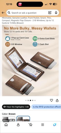 Minimalist Genuine Leather Bifold Wallet – Brown
