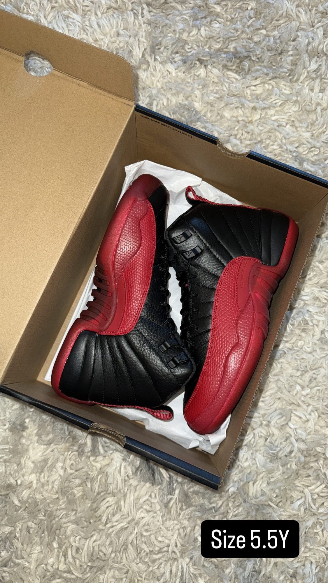 Jordan 12 FLU GAME GS SIZE 5.5Y & 6.5Y