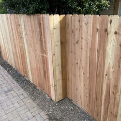Wood fencing