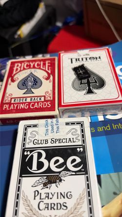 3 playing cards for a 1.00 each