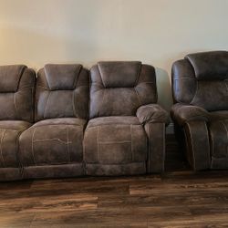 Dark Brown Recliner Sofas 