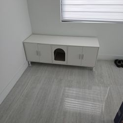 Hidden Litter Box TV Stand