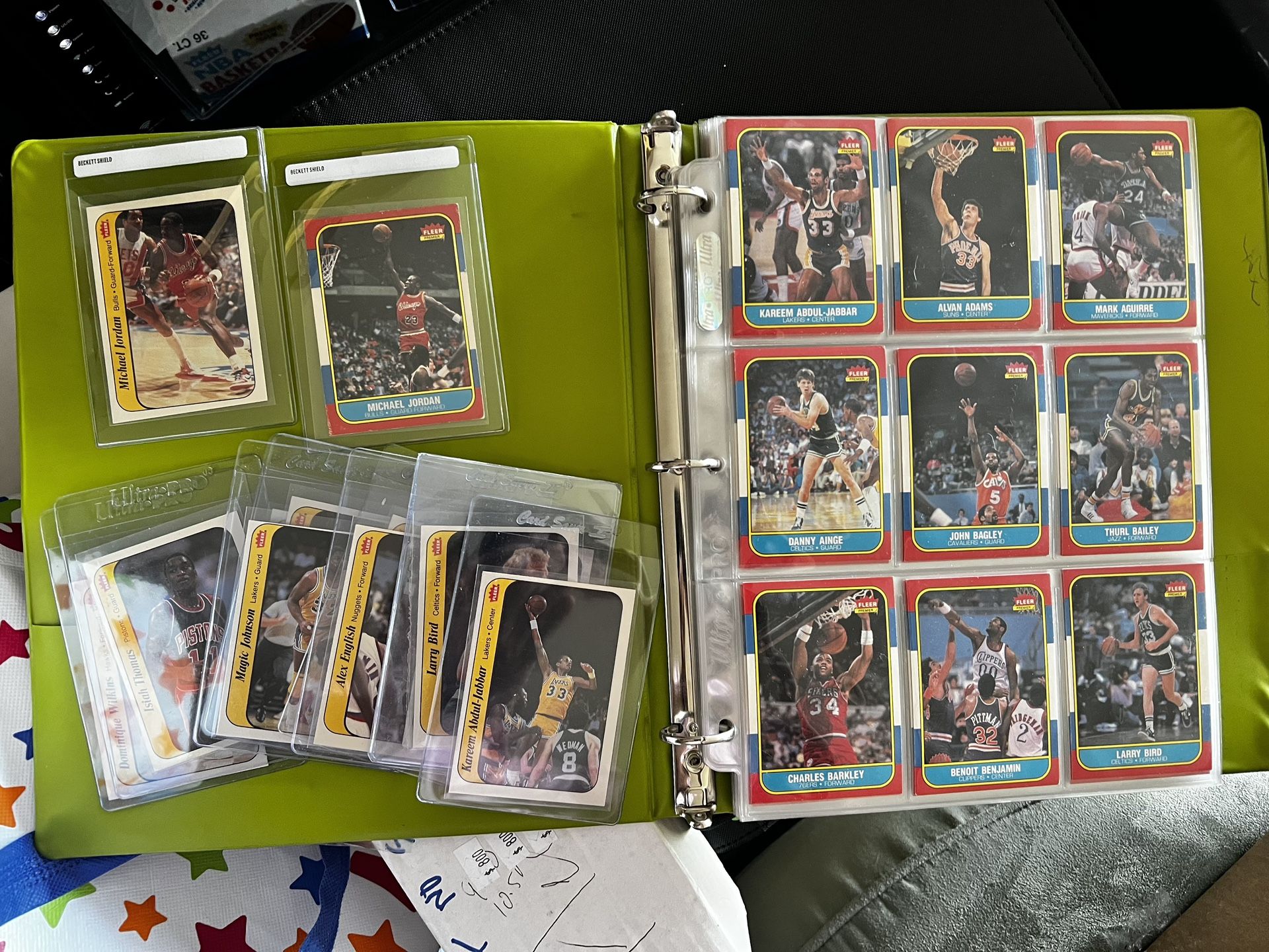 1986-87 Fleer NBA Complete Set (143) With stickers!