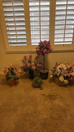 Fake house plants potted
