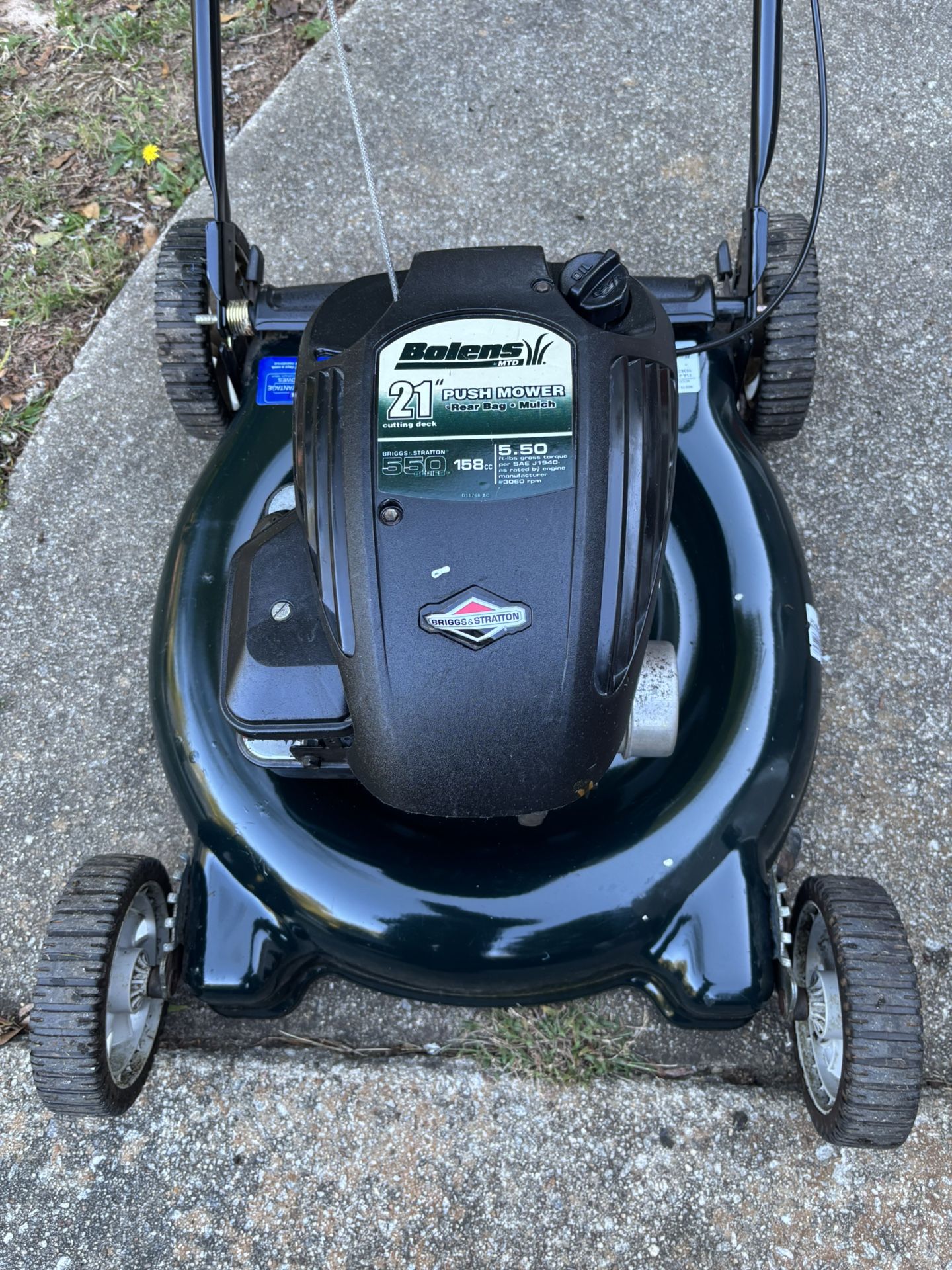 Bolens 550 / 158cc. Push Lawn Mower 
