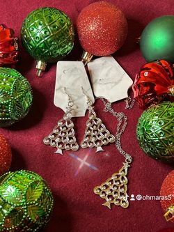 Christmas Tree Necklace Set