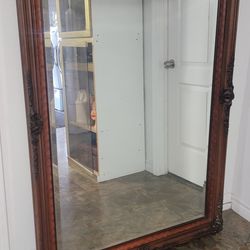 Beautiful Antique Wood Mirror 