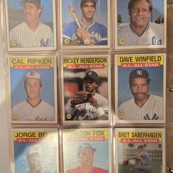 1986 Topps Baseball Set. Cards Near Mint or Better