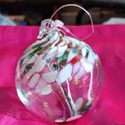 Hand blown glass ornament