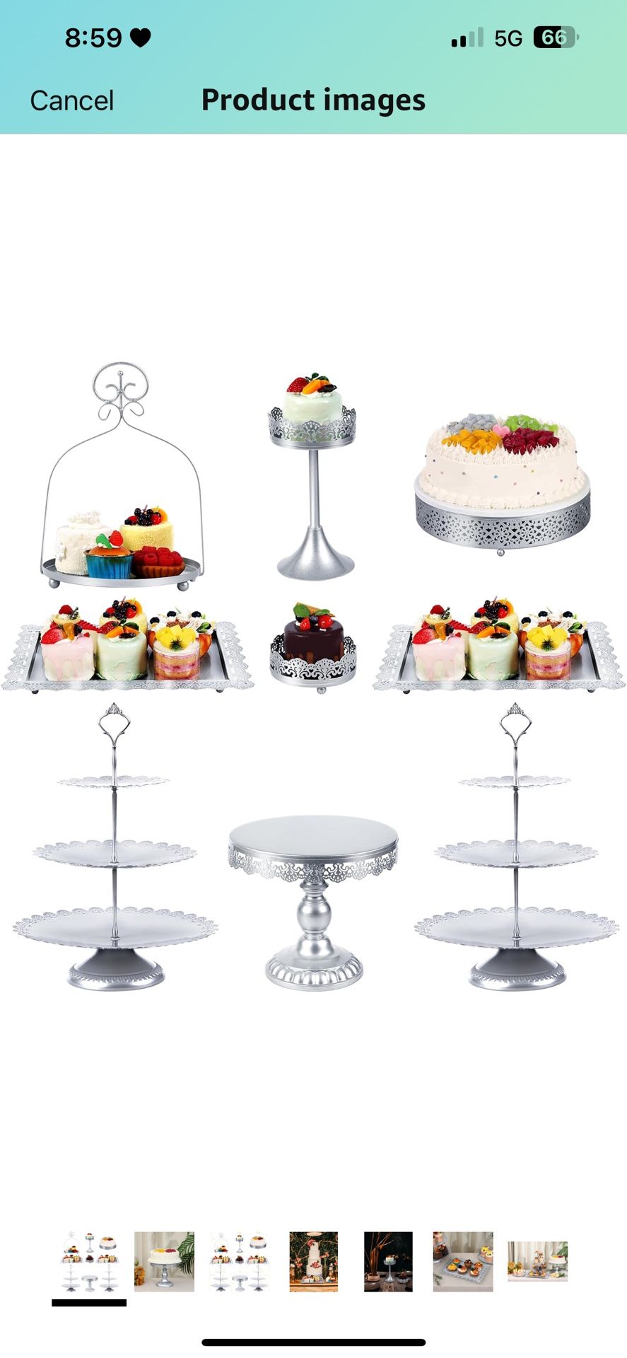 Silver Cake Stand Cupcake stand Dessert Table Display