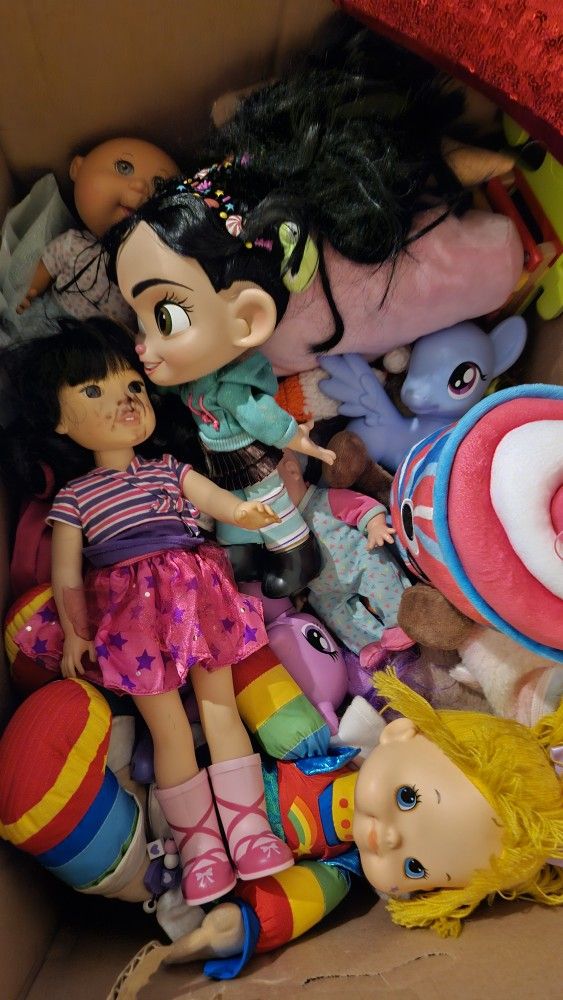 Box Of Toys Dolls/Plushies