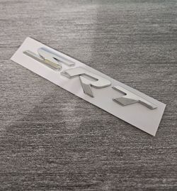 BRAND NEW UNIVERSAL SRT CHROME ABS PLASTIC TRUNK EMBLEM BADGE STICKER