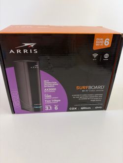 Arris SURFboard G20 DOCSIS 3.1 Wi-Fi 6 Cable Modem AX3000 Dual-Band Router Black