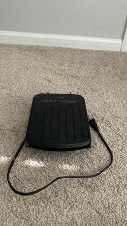 George Foreman 2‐Serving Electric Indoor Grill, Non‐Stick Panini Press, Easy‐Clean Drip