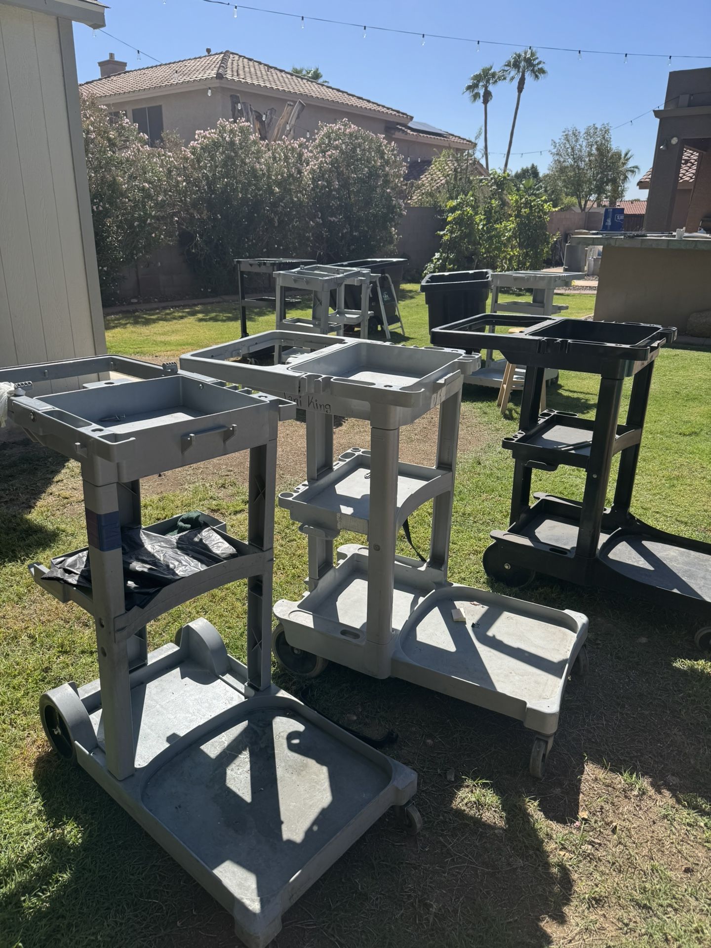 Janitorial Carts and Tilt Trucks - Used, Good Condition