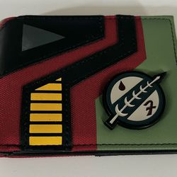 Star Wars Boba Fett mixed material bi-fold wallet. 