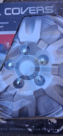 Silver Wheel Covers in Original Packaging