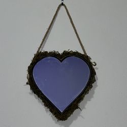 Small Heart Moss Mirror 