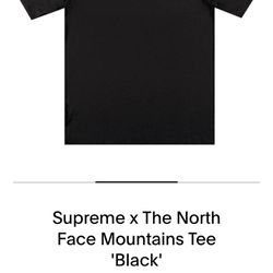 Supreme x The North Face ‘Mountains’ Tee Black Size Medium