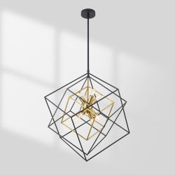 Gold Modern Geometric Chandelier 8-Lights