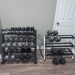 Dumbells w/ Racks