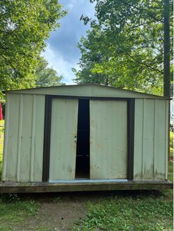 Metal storage shed