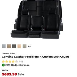 Leather seat Covers for Dodge Durango Or Jeep Grand Cherokee