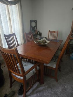 Dining room table and chairs