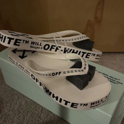Off White Flip Flops