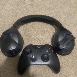 AS IS Microsoft Xbox One Controller And Turtle Beach Stealth 700 Headphones