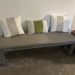 Bench With Pillows 