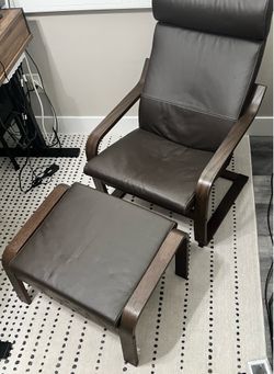 IKEA Arm Chair and Foot Rest (POÄNG)