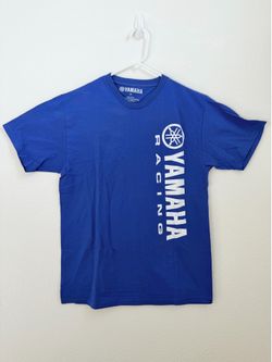 Yamaha Racing Blue 100% Cotton T-shirt Adult Unisex Medium NWOT