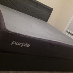 King Size Purple Mattress with Bed Frame Included