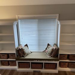 Bookshelves And window seat