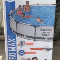 Bestway Steel Pro MAX12'x 30" Large Above Ground Swimming Pool with Filter Pump