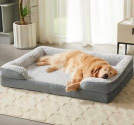 36”,Orthopedic Dog Beds for Large Dogs,Waterproof Dog Bed, Egg Crate Foam Bed for Large Dogs, Big Pet Bed with Washable Removable Waterpr
