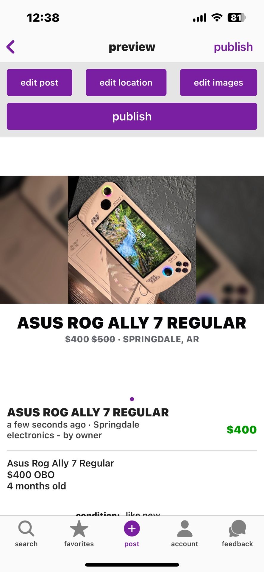 ASUS ROG ALLY 7 Regular